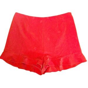 NWT - Gianni Bini Bright Orange / Coral Ruffle Shorts